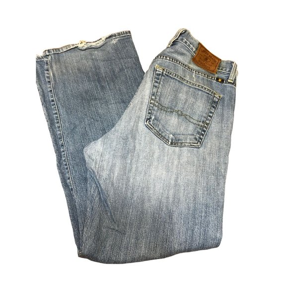 Lucky Brand Men 181 Jeans Distressed Size 32 x 30 Frayed Back Hem - Picture 5 of 7